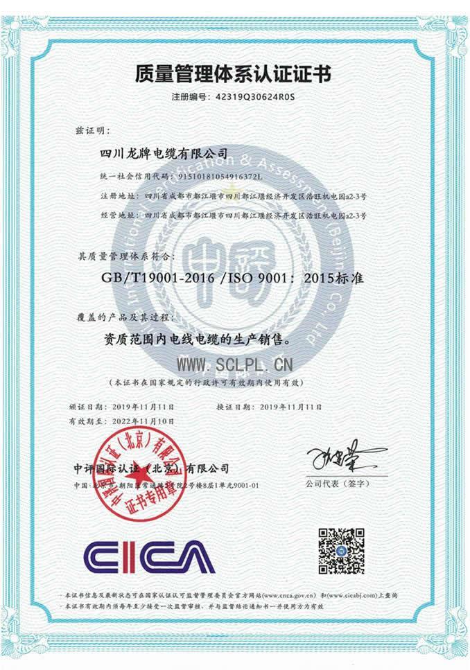 ISO9001質(zhì)量管理體系認(rèn)證